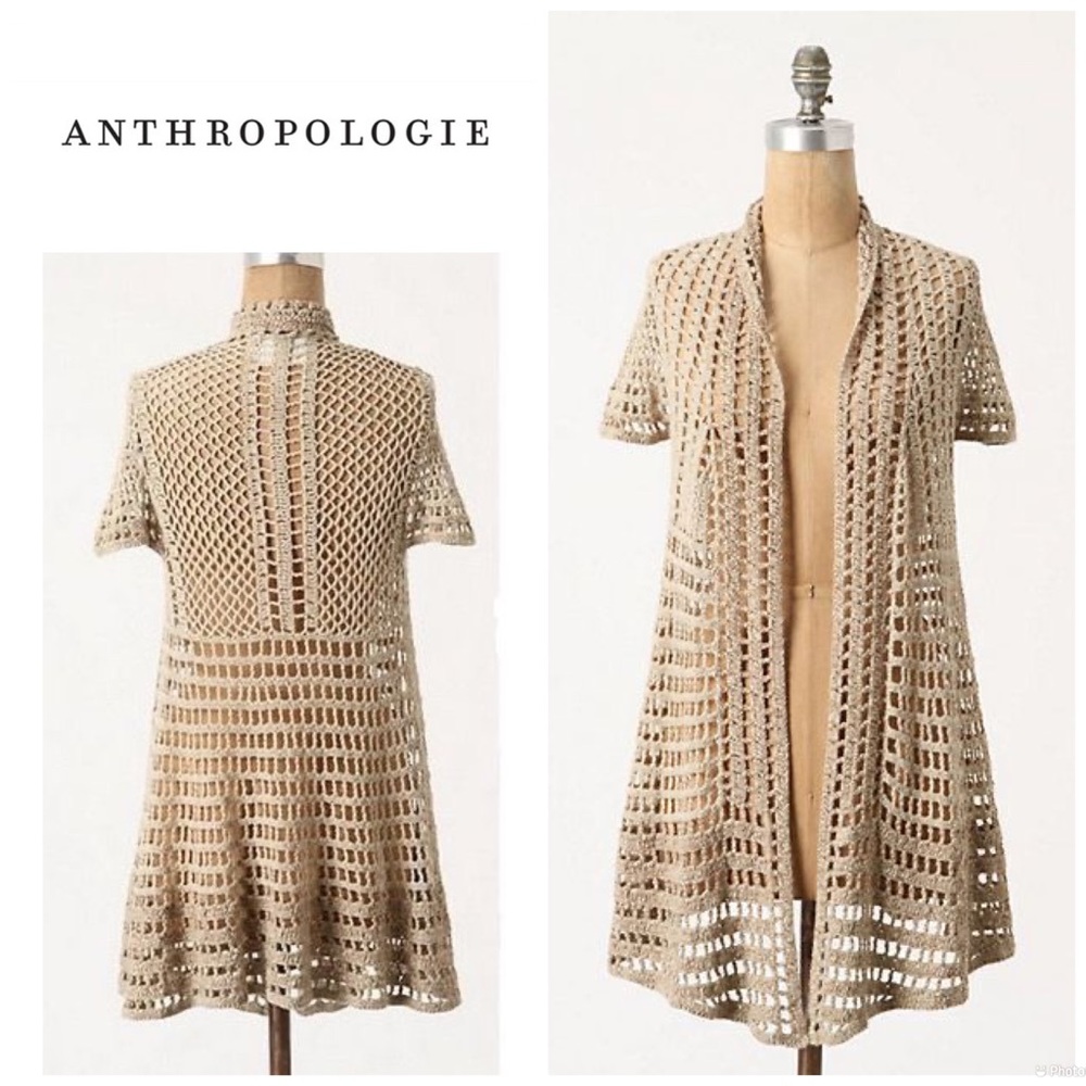 Anthropologie crochet Calado cardigan